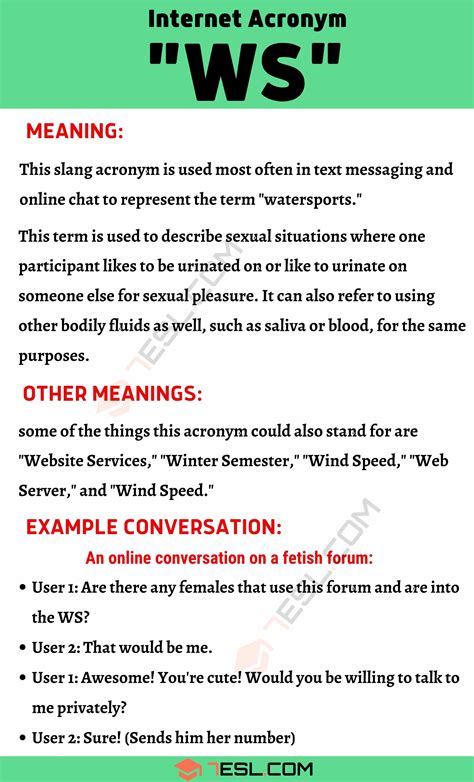 WS Sex Abbreviation Meaning